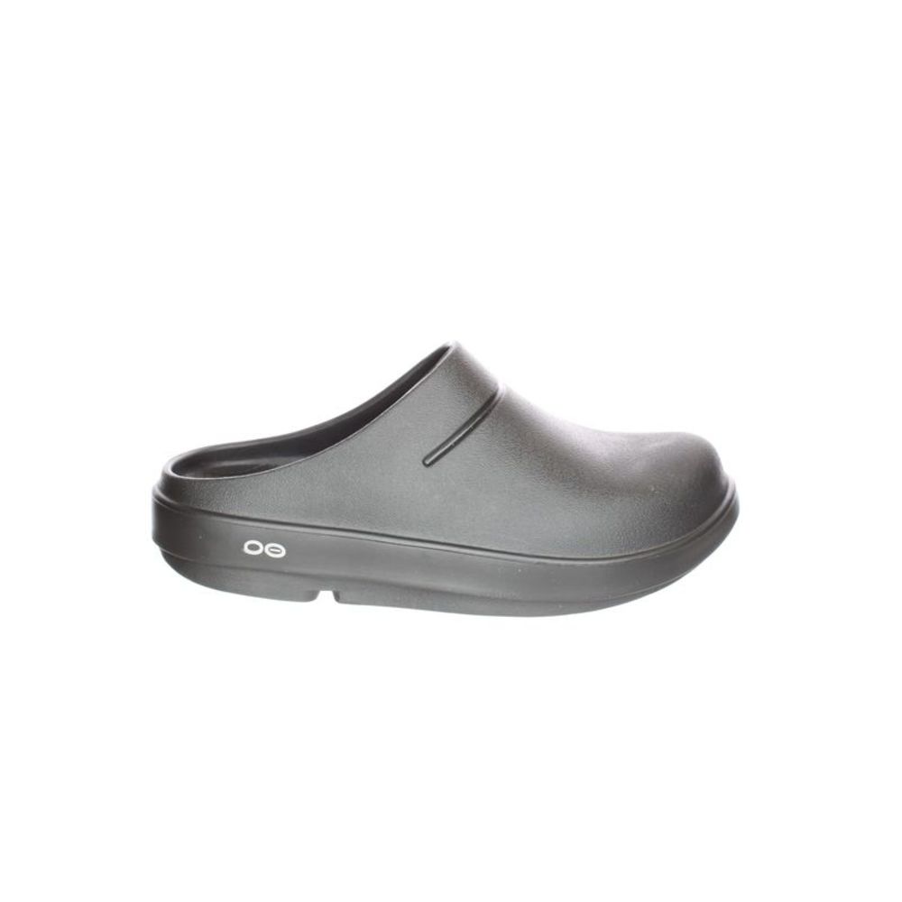 OOFOS Womens Oocloog Black/Matte Finish Mules Size 8 Medium (B, M)